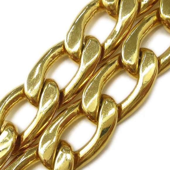 Authenticity Guarantee CHANEL CC Logos Medallion Charm Gold Chain Belt Accessori - Picture 5 of 6